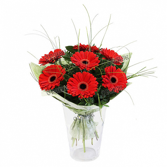 Букет из красных гербер — фото 1